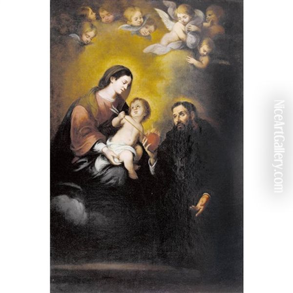 Der Heilige Augustinus Mit Maria Und Kind - view 1