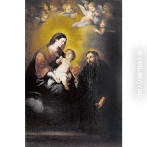 Der Heilige Augustinus Mit Maria Und Kind
