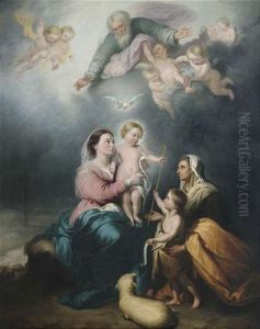 Die Heilige Familie Oder Die Jungfrau Von Sevilla by Bartolome Esteban Murillo