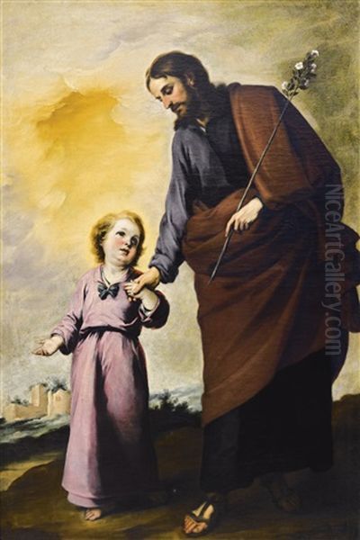 Saint Joseph With The Christ Child - view 1