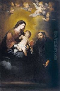 Der Heilige Augustinus Mit Maria Und Kind