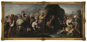 Moses Striking Water From The Rocks