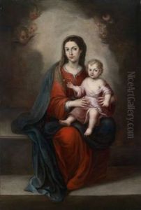 Rosenkranzmadonna by Bartolome Esteban Murillo