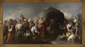 Moses Drawing Water From The Rock by Bartolome Esteban Murillo