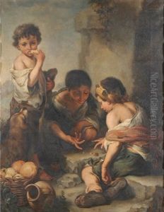 Bettelknaben Beim Wurfelspiel by Bartolome Esteban Murillo