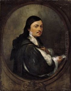 Portrait Of Nicolas De Omazur (1609-89), Half-length, In A Black Slashed Doublet, Holding A Letter In His Right Hand
