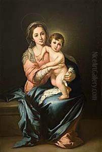 Madonnan Och Barnet by Bartolome Esteban Murillo
