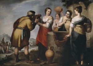 Rebecca And Eliezer by Bartolome Esteban Murillo