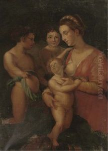 The Madonna And Child With The Infant Saint John The Baptist And Another by Bartolome Esteban Murillo