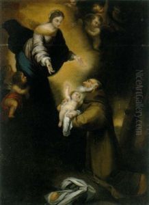Der Heilige Felix Von Cantalice, Wiederholung Nach Dem Original Im Museo De Bellas Artes In Sevilla by Bartolome Esteban Murillo