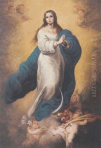 The Immaculate Conception Of The Escorial by Bartolome Esteban Murillo