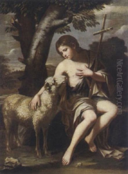 Johannesknabe Mit Dem Lamm In Einer Landschaft - view 1