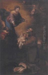 The Vision Of Saint Felix Of Cantalicio by Bartolome Esteban Murillo