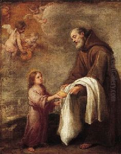 San Felix De Cantalico With The Infant Christ