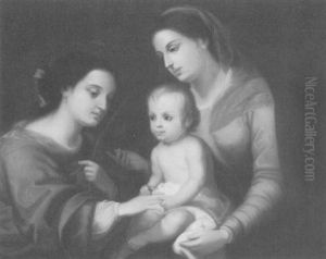 Madonna Mit Kind Und Der Heiligen Katharina by Bartolome Esteban Murillo