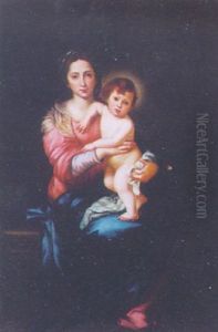 The Virgin With The Infant Christ Standing by Bartolome Esteban Murillo
