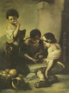 Beggar Boys Playing Dice by Bartolome Esteban Murillo