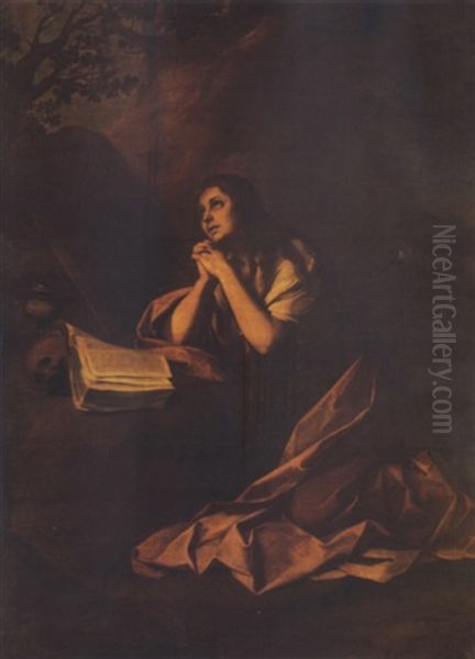 The Penitent Magdalen In Prayer In A Mountainous Landscape - view 1