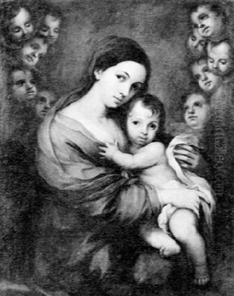Madonna Mit Kind, Von Engeln Umgeben - view 1