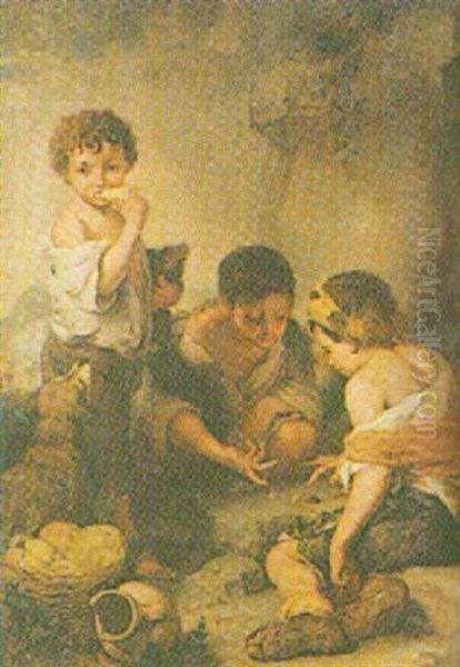 Beggar Boys Playing Dice - view 1