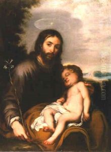 San Jose Con El Nino Dormido by Bartolome Esteban Murillo