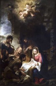 La Adoracion De Los Pastores by Bartolome Esteban Murillo