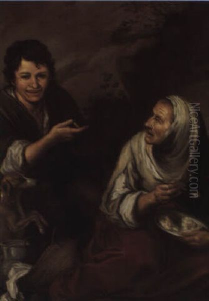 Woman Eating Porridge - view 1