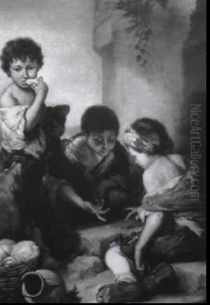 Beggar Boys Playing Dice - view 1