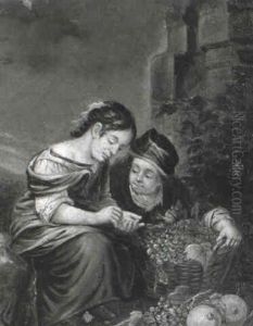 Two Children With A Basket Of Grapes by Bartolome Esteban Murillo