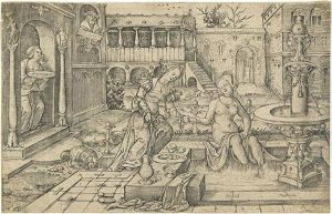 Bathsheba At The Bath. by Jacob Binck