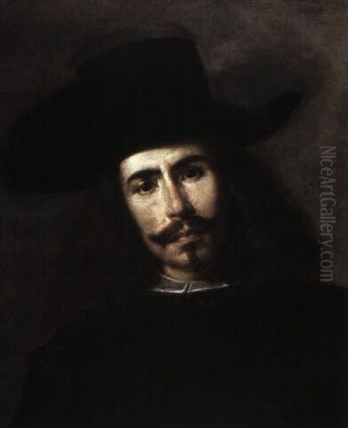 Portrait Of A Man In A Broad-brimmed Hat - view 1