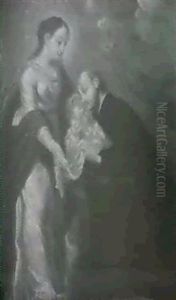 The Madonna And Child With St. Dominic by Bartolome Esteban Murillo