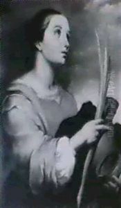 Saint Justa by Bartolome Esteban Murillo