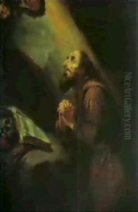Knaelende Eremit I Bon by Bartolome Esteban Murillo