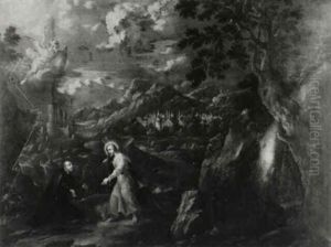 Christ Appearing To St. Ignatius Of Loyola At The Outskirts Of Rome by Bartolome Esteban Murillo