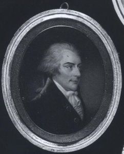 Sir John Frederick, Bt., Wearing Blue Coat With Brass Buttons And White Frilled Shirt, His Hair Worn En Queue