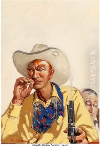 Red Rio Ranchers, Frontier Stories Magazine Cover by Henry Cruse Murphy