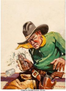 The Scarlet Legion, Frontier Stories Magazine Cover by Henry Cruse Murphy