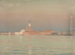 View Of Venice And The Venetian Lagoon At Sunset by Hermann Dudley Murphy