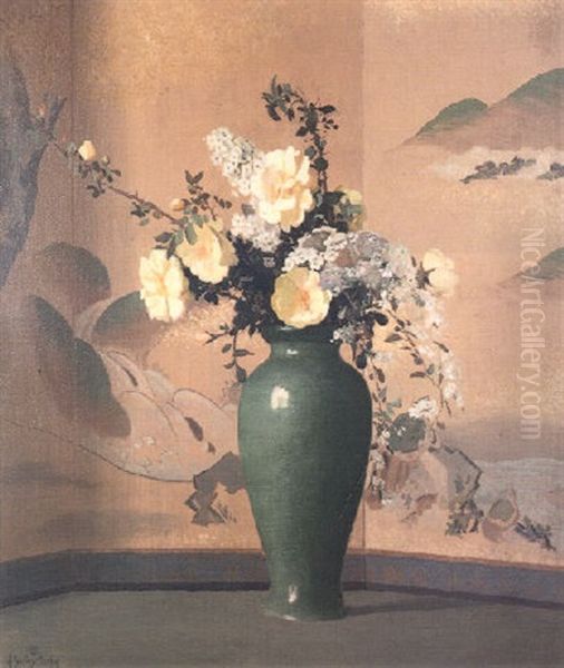 Scotch Roses And Spiraea - view 1