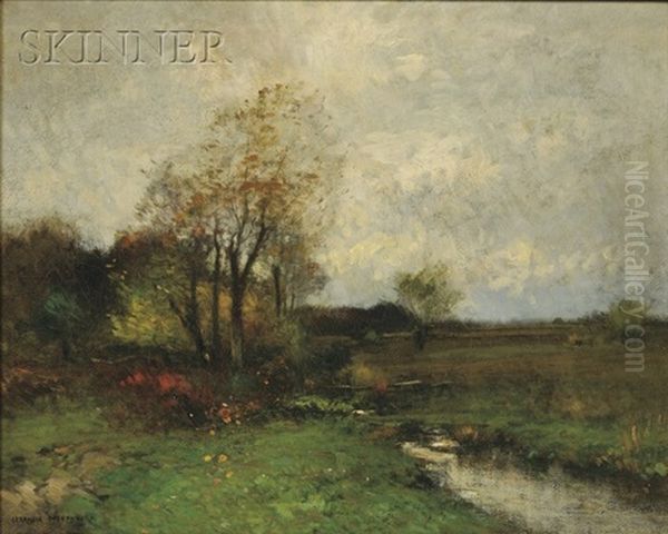 Early Autumn Landscape With Stream - view 1