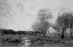 House On The Knoll, Late Afternoon by John Francis Murphy