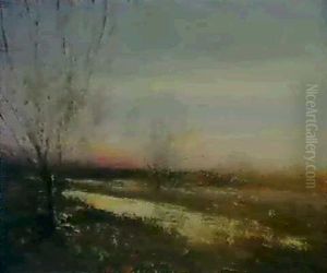 Landscape With Sunset by John Francis Murphy