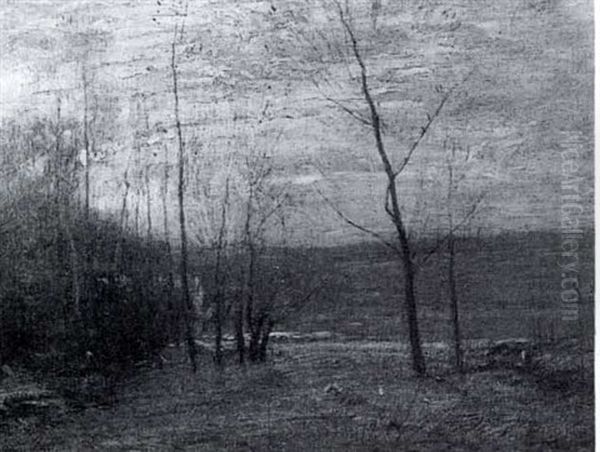 Late Autumn Landscape At Dusk - view 1