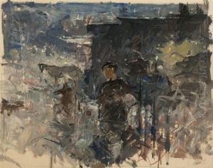 Abstract With Figure And Horse by Lawrence Murphy