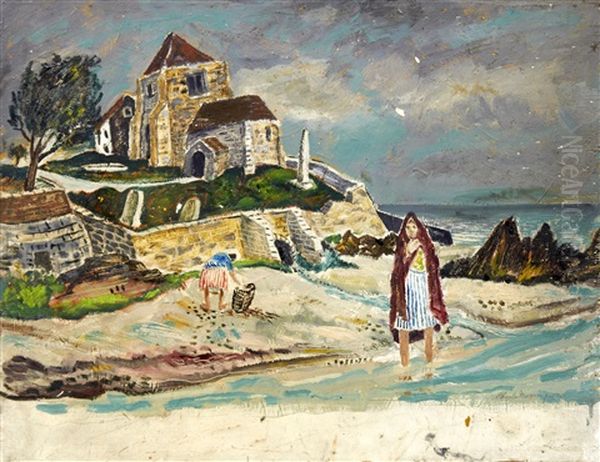 Fishergirls On The Shore Before A Chapel (+ 2 Others; 3 Works) - view 1