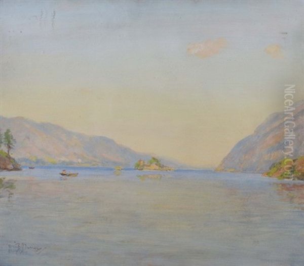 View Of A Loch With Rowing Boat And Untitled (pair) (3 Works) - view 1