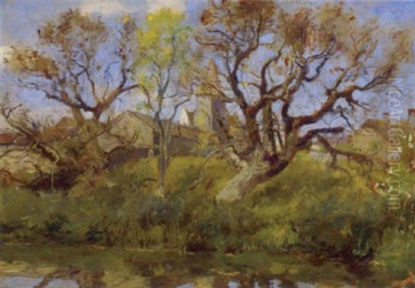 A Backwater With A Village Beyond - view 1