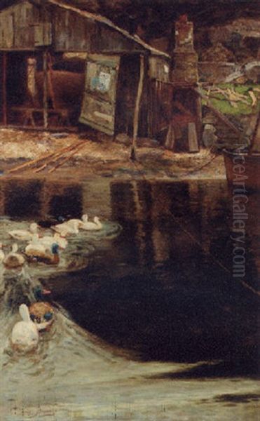 Ducks In The Boatyard - view 1