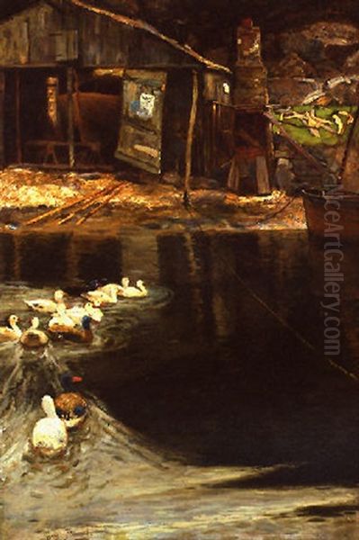 Ducks In A Boatyard - view 1